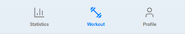 WeightLog app navigation bar